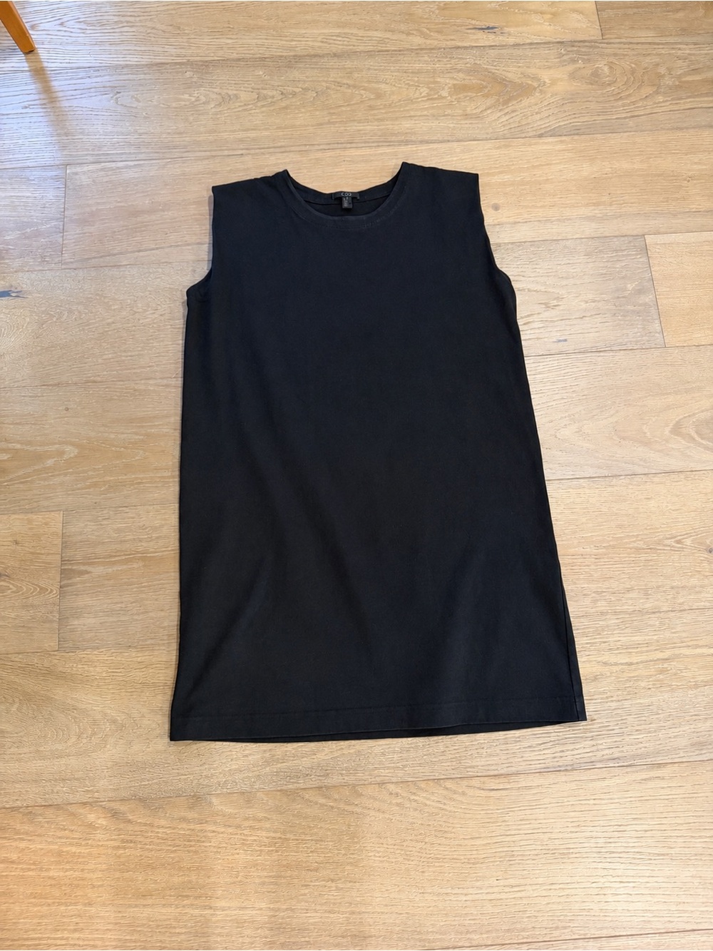 COS Black Sleeveless High Collar Mini Dress